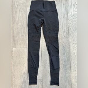 Lululemon - Black High-Waisted Leggings with Mesh Panels